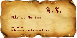 Mözl Nerina névjegykártya